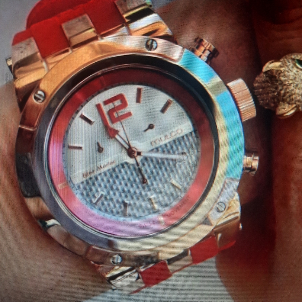 Blue marine glass Mulco woman watch - Picture 6 of 11